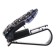 Glass holder clamp with light pink rhinestones, black