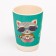A set of children's bamboo dishes "Raccoon", plate, bowl, glass, devices, 5 items
