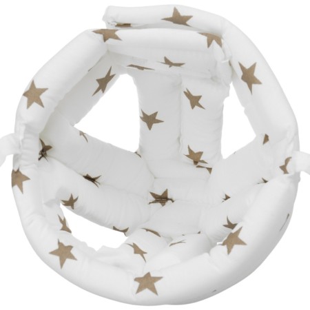 Anti -Manager hat - helmet for children, small stars, white color-3
