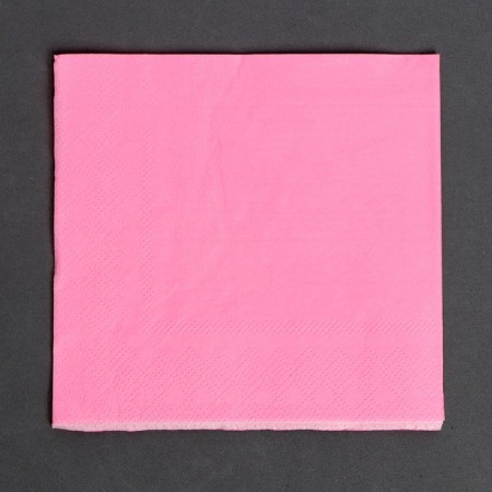 Paper napkins, plain, 25x25 cm, set 20 pcs., Pink color