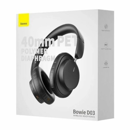 Wireless headphones Baseus D03, full -size, BT5.3, microphone, 300 mAh, black-7