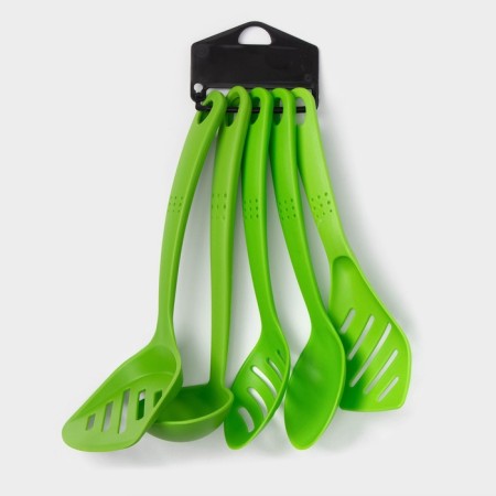 A set of kitchen supplies of the “Point”, 5 objects, green color-5