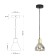 Suspended lamp Rivoli Kassandra 3118-201 1he14, 40W, black, brass