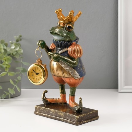 Souvenir Polystone with the clock "Jabius King" 25x15.3x8 cm-1