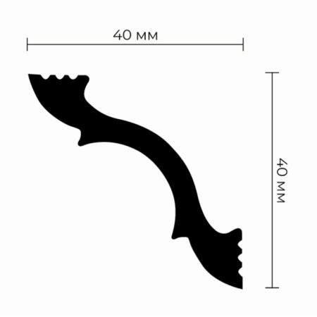 Ceiling skirting board K-45 40x40x2000mm-2