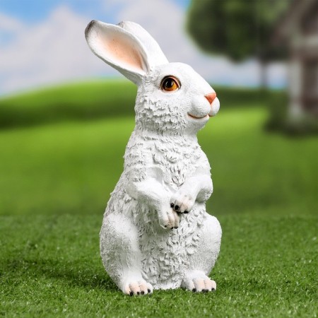Garden figure "Bunny" White, 12x9x21cm