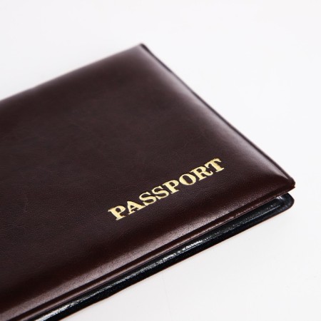Cover for passport, burgundy color-4