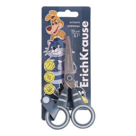 Baby scissors 13 cm Erichkrause "Prostokvashino", blister, mix-5