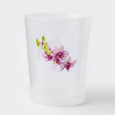 Pot for orchids with a pallet, 3.5 l, the color is transparent