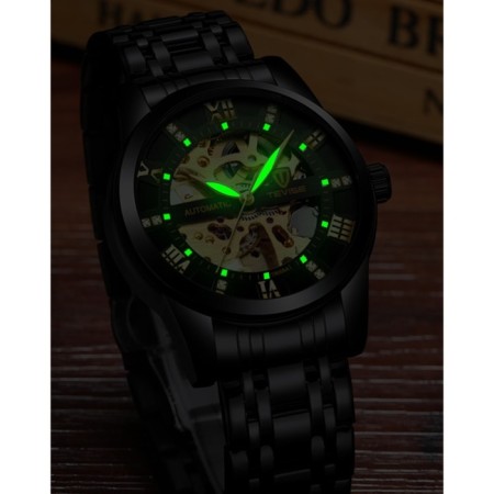 Men's male watch, d-4.1 cm, 3 atm, luminous, black-1