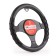 The steering wheel “Autoprofi”, eco-leather, 2 voluminous inserts for grip, black/gray, size m, 37-39 cm