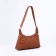 Baget bag with zipper, brown color
