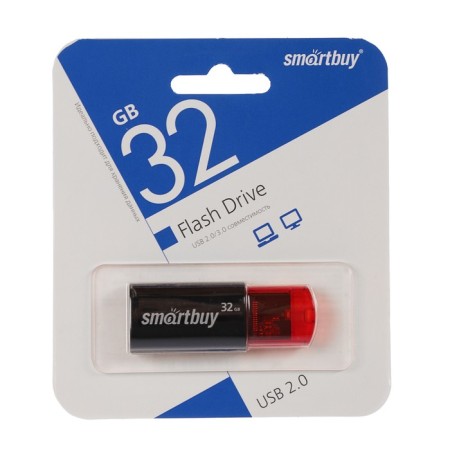 Flash drive Smartbuy Click, 32 GB, USB2.0, th Up 25 MB/s, PBU up to 15 Mb/s, black-3