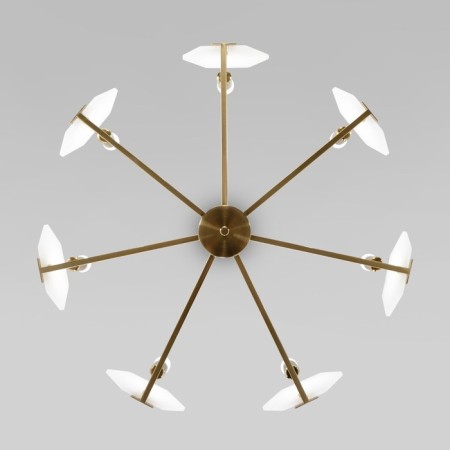 Ceiling Lamp EUROSVET MARBLE 60158/7, E14, 7x40W, 730x730 mm, brass color-2