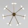 Ceiling Lamp EUROSVET MARBLE 60158/7, E14, 7x40W, 730x730 mm, brass color