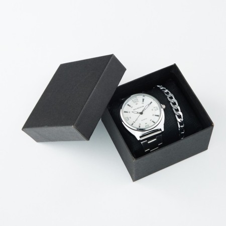 Male Gift Set BolingDun 2 in 1: Watch, bracelet, D-4.2 cm, mix