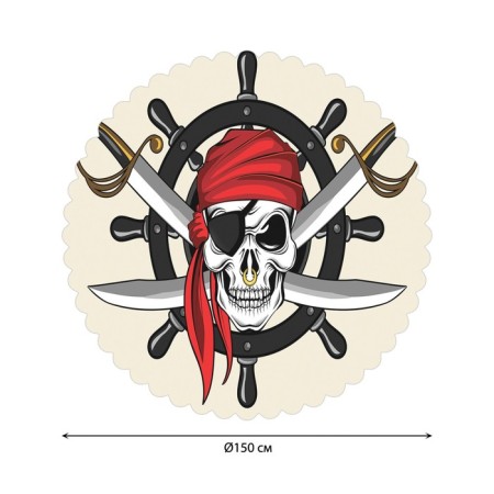 The tablecloth “Pirate threat”, round, Saten, d = 150 cm-1