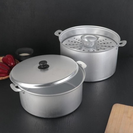 Manti-Kazan, 10 l, with 4 discs, metal cover-7
