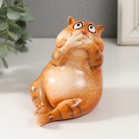 Souvenir Polystone Lac "Red Cat Silent" 9.2x7x11.5 cm