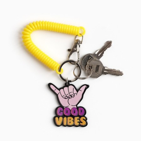 Goid key a keychain "Good Vibes", 4.5 x 5 cm-3