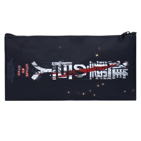 Penal soft, 1 department, 110 x 205 mm, flat, Hatber "Titanes attack", black NPK_18282-2