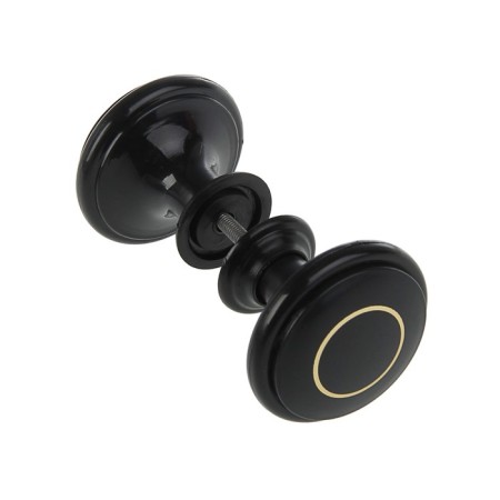 Plastic door handle, d = 65, black with a pattern