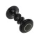 Plastic door handle, d = 65, black with a pattern