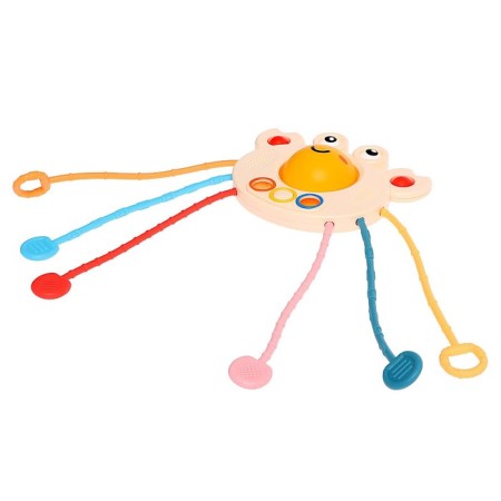 Developing toy "Smaching Krabik", with tactile rubber bands-2