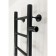 Water towel "Sanprise" Aurora P6, 200x800 mm, side connector., Black matte
