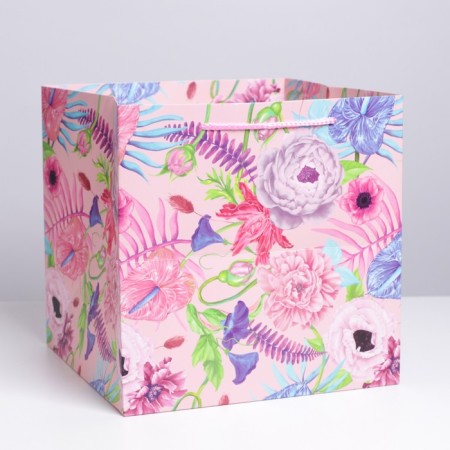 Square gift package, packaging, “Happy Birthday”, 30 x 30 x 30 cm-1
