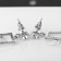 Earrings with rhinestones "flutter" butterflies in a rectangle, white color in silver