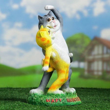 Garden figure "Cat March Forever" 32x18x12cm-2