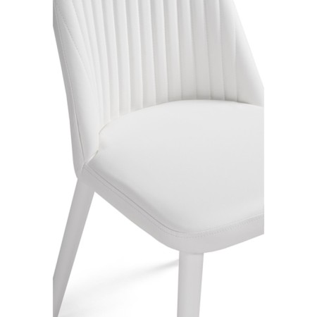 Stool on a metal frame hairdryer r metal/eco -leather, white/white 46x56x91 cm-5