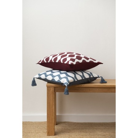 Case on the pillow Traffic Cuts & Pieces, 45x45 cm, burgundy color-9