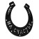 Horseshoe "for happiness" black, 13.3x14.4cm