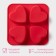 Baking uniform of the “heart”, silicone, 16 × 16 cm, 4 cells (7 × 7 × 3 cm), color mix