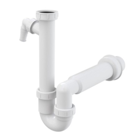 Tubular siphon Alcadrain A81-Dn50, D = 50 mm, with a firm nut 6/4 and a fitting