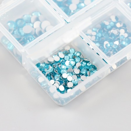 Decor for creativity Glass "Rhinestones. Blue Lake" d = 2-4.8 mm nr 1188 pcs 6x8x1.5 cm-3