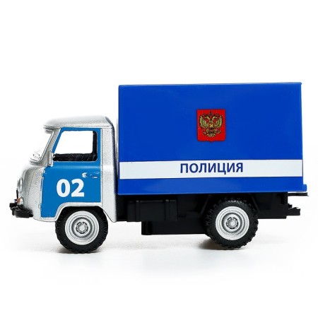 Metal machine "UAZ 452. Police", inertia, 1:43-1