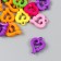 Decor for creativity plastic "Hearts of Curled" Color set 25 grams 0.7x2.1x2.6 cm