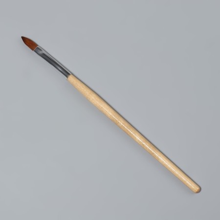 Brush for extensions and design of nails, petal, 19.5 cm, beige color-2