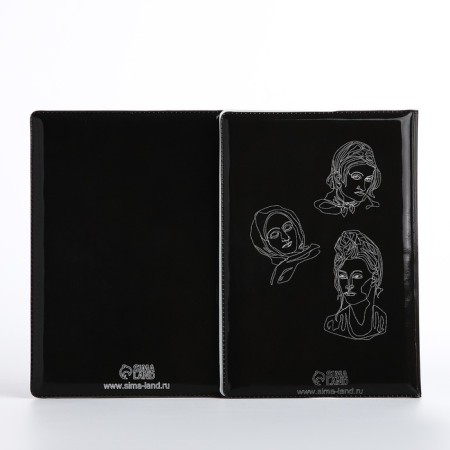 Gift set: 2 covers for passport, black/gray color-2