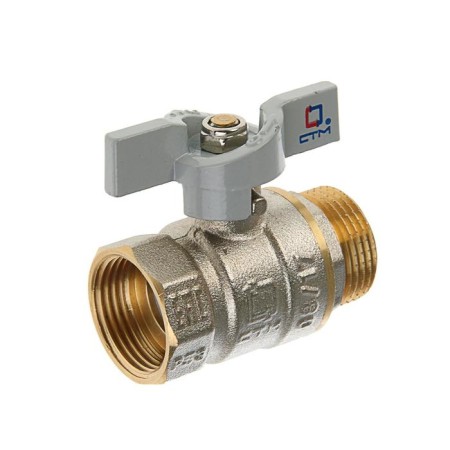 Ball valve "STM" Standard, PN40, internal/outer thread 3/4 ", butterfly