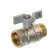 Ball valve "STM" Standard, PN40, internal/outer thread 3/4 ", butterfly