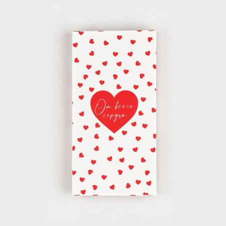 Box for chocolate "from the heart", with a window, 17.3 × 8.8 × 1.5 cm-2