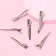 Hair clips, set - 6 pcs, 7 cm, silver color