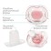 Nipple - orthodontic dummy, silicone, +6 months, with a cap, pink color