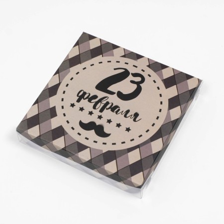 Box for cookies, "February 23", 15 x 15 x 3 cm-1
