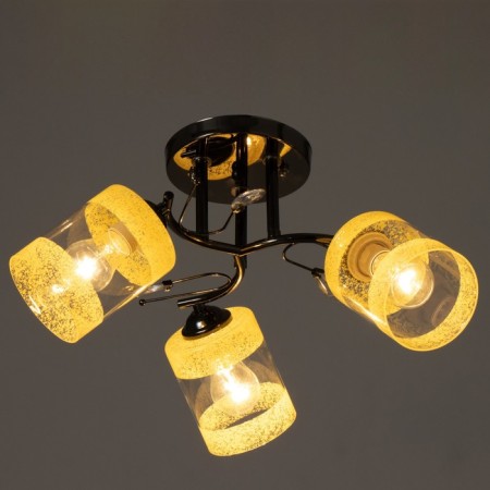 Svetogor chandelier "Sun" 3x60W e27 black chrome-2