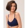 Female top on thin adjustable straps with mirey top with cup cups, size 44-46, deep blue color